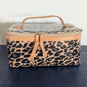 Consuela Blue Jag Train Case - Cosmetic Travel Bag Animal Print Cosmetic Bag